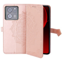 Klapkové puzdro pre Xiaomi 13T / 13T Pro, Mandala, ružové rose gold