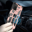 Obal na mobil pre Samsung Galaxy A03s, Armor Kickstand, ružové rose gold