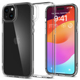 Puzdro Spigen pre iPhone 15, Ultra Hybrid, priehľadné + tvrdené sklo 9H