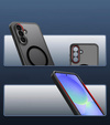 Puzdro pre Samsung Galaxy A36, pre MagSafe, ERBORD Matt Case, čierny + sklo na displej