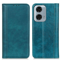 Flipové puzdro pre Motorola Moto G04 / G24 / G24 Power, Split Leather, zelený