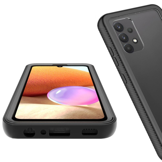 Puzdro pre Samsung Galaxy A32 4G (LTE), Shockproof, s fóliou, modré