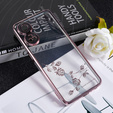 Puzdro pre Oppo Reno8 T 4G, Glitter Flower, ružové rose gold