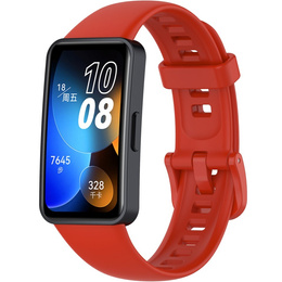 Silikonowy Gumowy Pasek do Huawei Band 8, czerwony