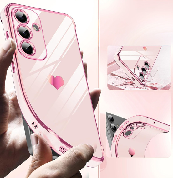 Obal na mobil pre Samsung Galaxy S25 FE, Electro heart, ružové rose gold
