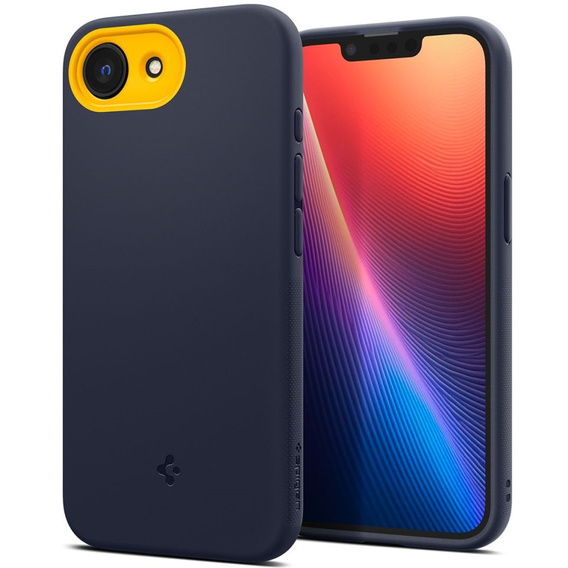 Spigen puzdro pre iPhone 16E, Nano Pop MagSafe, tmavomodré + tvrdené sklo 9H