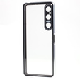 Puzdro pre Sony Xperia 1 V, Magnetic Dual Glass, strieborné