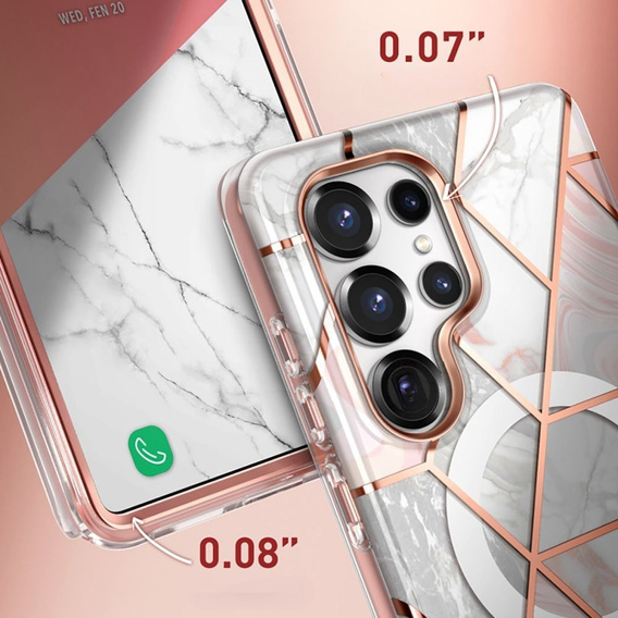 Etui Supcase do Samsung Galaxy S23 Ultra, Cosmo Marble
