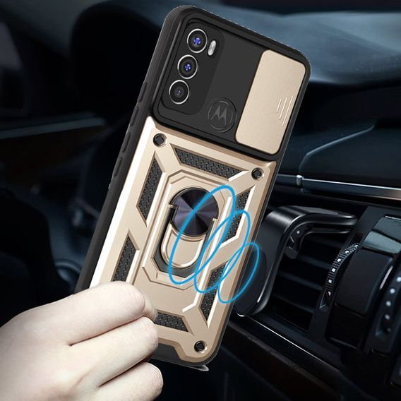 Obal na mobil pre Motorola Moto G60, CamShield Slide, zlaté