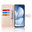 Flipové puzdro pre Realme Note 70T 4G, Wallet Rhombus, zlaté