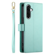 Klapkové puzdro pre Samsung Galaxy A56 5G, Wallet Zipper Pocket, zelený