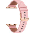 Kožený remienok pre Apple Watch 1/2/3/4/5/6/7/8/SE/Ultra 42/44/45/49 mm, čierny