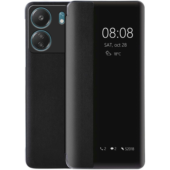Puzdro pre Xiaomi Redmi 13C / Poco C65, s bočnou klapkou, čierne