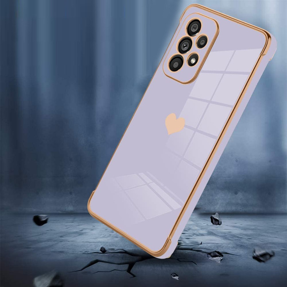 Obal na mobil pre Samsung Galaxy A52/A52S, Electro heart, fialové