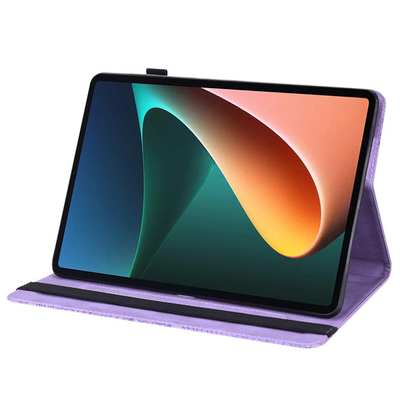 Puzdro s chlopňou pre Lenovo Tab M10 Plus 10.6 Gen 3 TB-125F TB-128F, flower, fialové