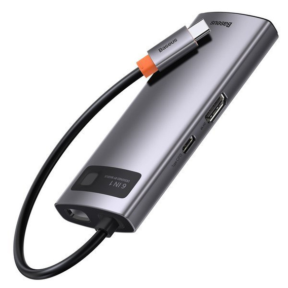 Kovová dokovacia stanica Metal Gleam Series 6 v 1 pre zariadenia USB-C