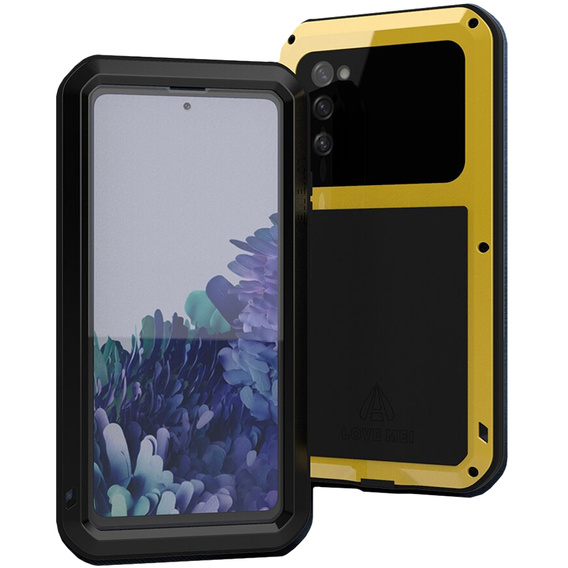 Love Mei Obal na mobil pre Samsung Galaxy S20 FE 4G/5G, armored with glass, žlté