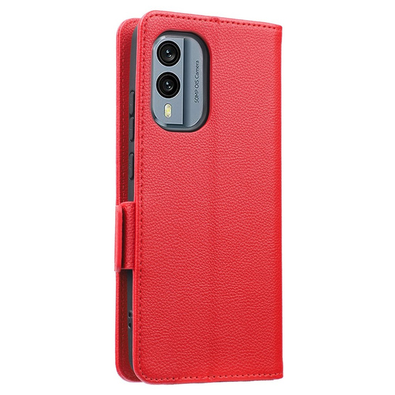 Klapkové puzdro pre Nokia X30 5G, Wallet Litchi Magnet Case, červené