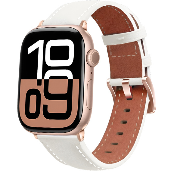 Kožený remienok pre Apple Watch 1/2/3/4/5/6/7/8/SE/Ultra 42/44/45/49 mm, čierny