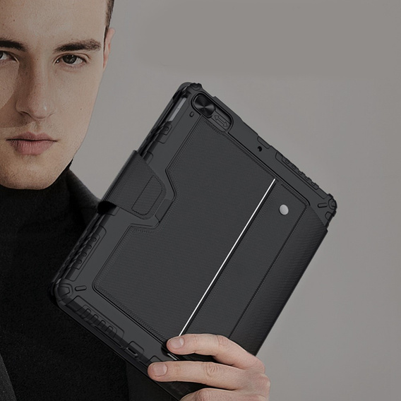 Puzdro + klávesnica iPad 7/8/9 10.2 2019 / 2020 / 2021, NILLKIN Bumper Pen Slot, čierne