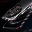 Puzdro pre Xiaomi 14 Ultra, Armor Bumper, s krytom objektívu, čierna / červená