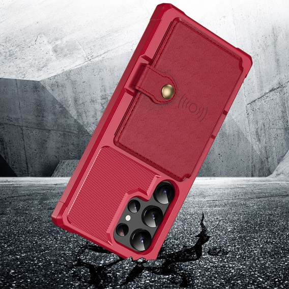 Puzdro pre Samsung Galaxy S25 Ultra, Card Holder Kickstand, čierne