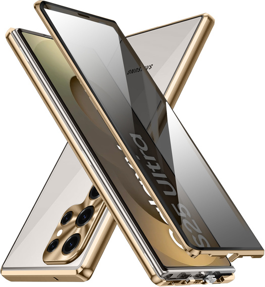 Puzdro pre Samsung Galaxy S25 Ultra, Privacy Dual Glass, zlaté