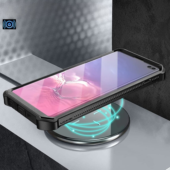 Obrnené puzdro pre Samsung Galaxy S10 Plus, Dexnor Full Body, čierne