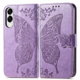 Klapkové puzdro pre Samsung Galaxy S25 Edge, Butterfly, fialové