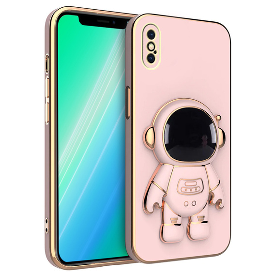 Obal na mobil pre iPhone X / XS, Astronaut, ružové