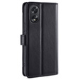 Klapkové puzdro pre Oppo A38 / A18 4G, Wallet Zipper Pocket, čierne