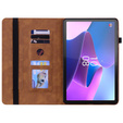 Obal na mobil pre Lenovo Tab P11 Pro Gen 2, Wallet Pen Slot, hnedé