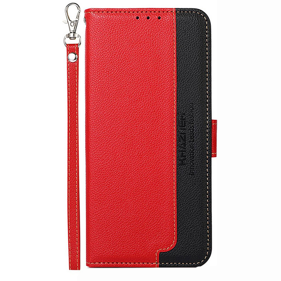 Klapkové puzdro pre Motorola Moto G42 4G, KHAZNEH RFID, Dual Color, červené