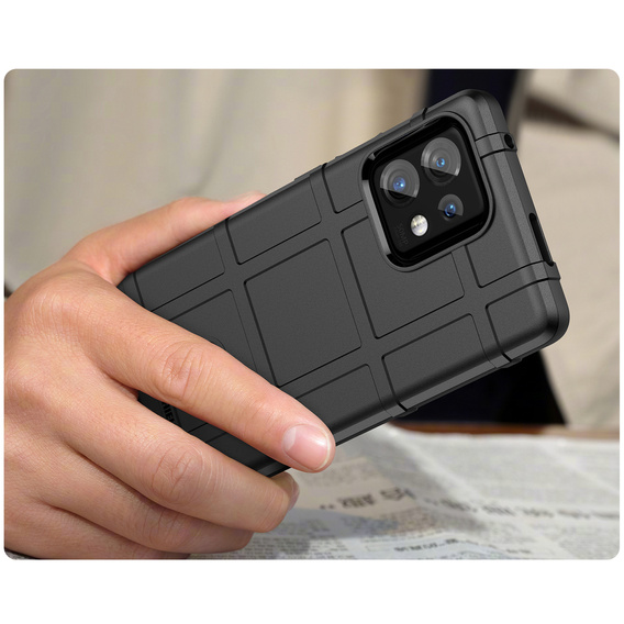 Obal na mobil pre Motorola Edge 40 Pro, Rugged Shield, čierne