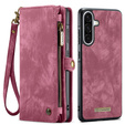 CASEME puzdro pre Samsung Galaxy A56 5G, Retro Leather Wallet, s remienkom, červené