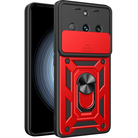 Obal na mobil pre Realme 11 Pro 5G / 11 Pro+ 5G, CamShield Slide, červené