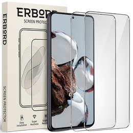 2x tvrdené sklo pre Xiaomi 12T/12T Pro, ERBORD 9H Hard Glass na displeji