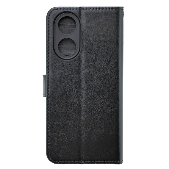 Klapkové puzdro pre Oppo A58 4G, Crazy Horse Wallet, čierne