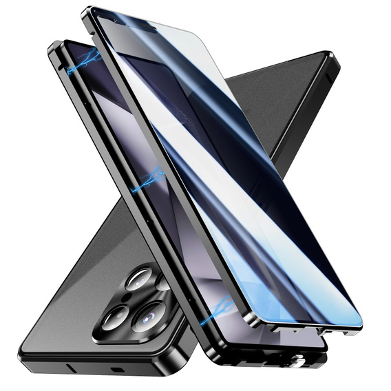Puzdro pre Samsung Galaxy S25 Ultra, Privacy Dual Glass, čierne