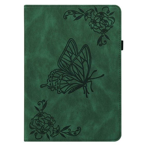 Puzdro pre Lenovo Tab M10 Plus 10.6 Gen 3 TB-125F TB-128F, Butterfly, zelený