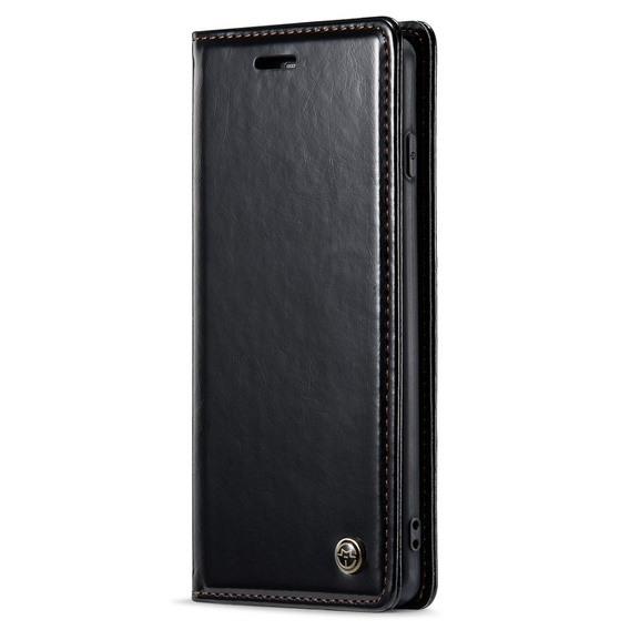 CASEME flipové puzdro pre Samsung Galaxy S10+ Plus, Waxy Textured, čierne