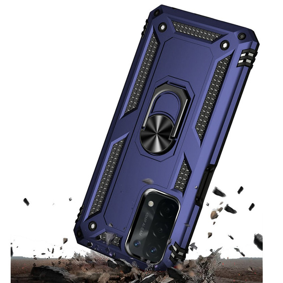 Pancierované obal na mobil pre OPPO A54 5G/A74 5G/A93 5G, Nox Case Ring, modré