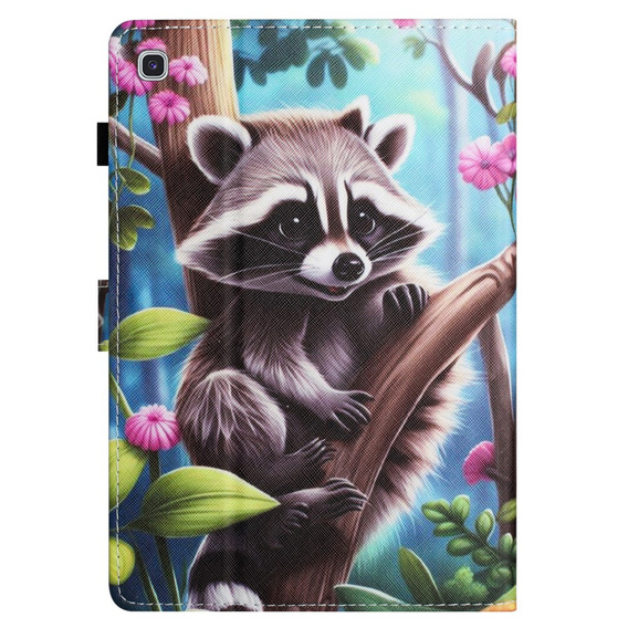 Puzdro pre Samsung Galaxy Tab S6 Lite 2022 / 2020, s chlopňou, raccoon