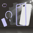 Puzdro pre Iphone 16E, Kickstand Matt Case, pre MagSafe, fialové