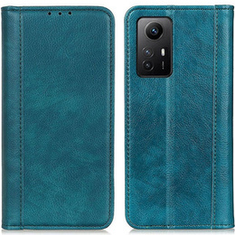 Obal na mobil pre Xiaomi Redmi Note 12S, Wallet Litchi Leather, zelený