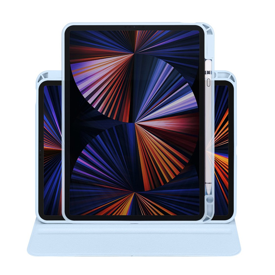 Puzdro pre iPad Pro 11" 2022/2021/2020 (4/3/2 gen.), s priestorom pre stylus, otočné o 360°, modré