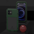 Love Mei Obal na mobil pre iPhone 12 Mini, armored with glass, zelený