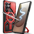 Puzdro pre Samsung Galaxy S25 Ultra, Tongate MECH MagSafe Series, čierne + 9H tvrdené sklo