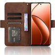 Klapkové puzdro pre Realme 12 Pro 5G / 12 Pro+ 5G, Card Slot, hnedé