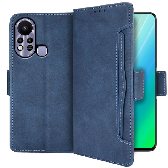 Klapkové puzdro pre Infinix Hot 11s, Card Slot, tmavomodré
